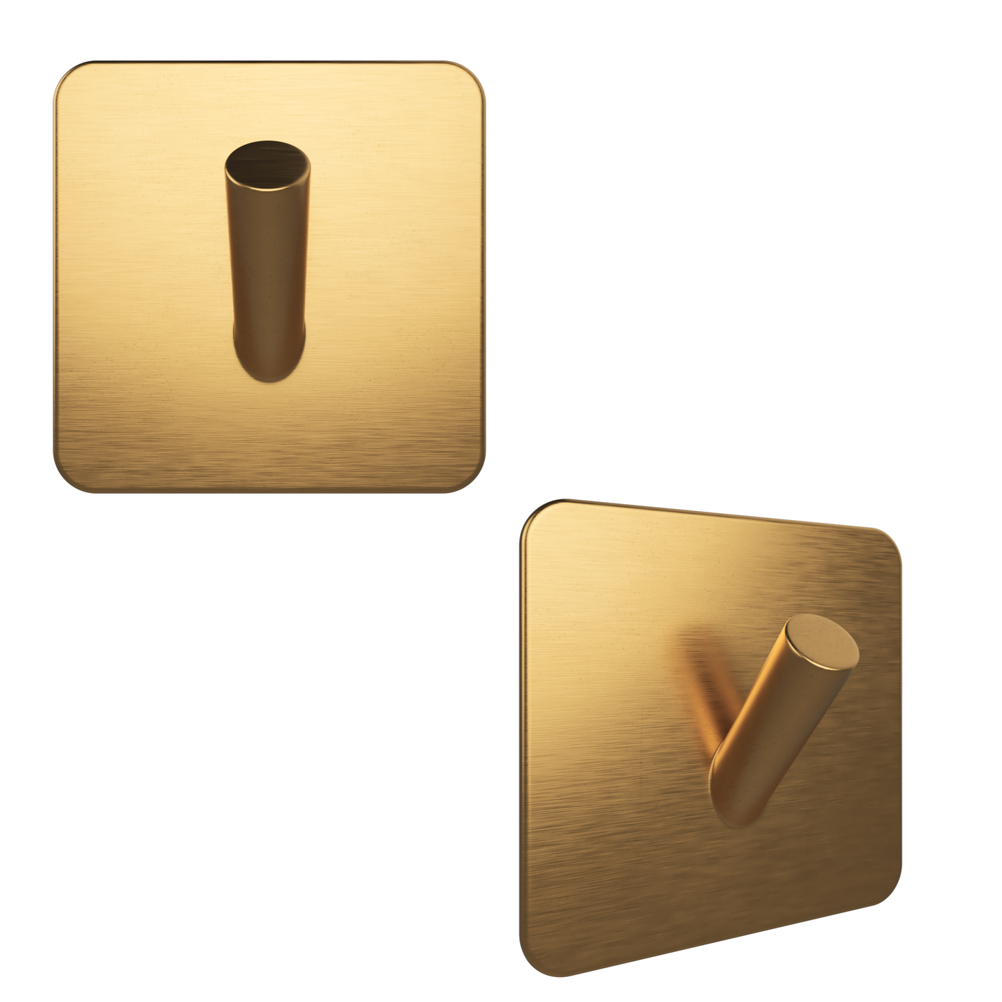Set mit 2 Selbstklebende Handtuchhaltern - Edelstahl (RVS) - Gold