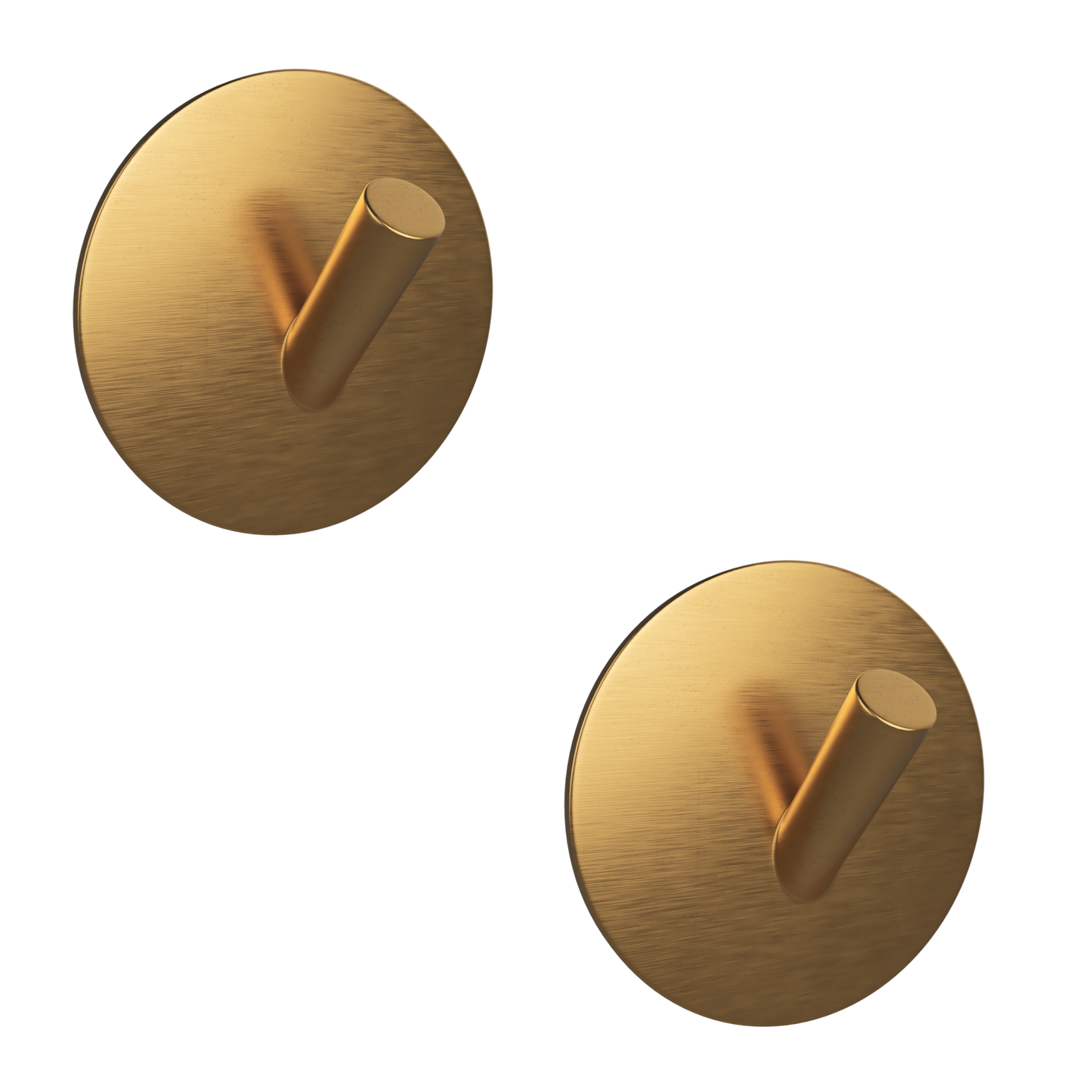 Set mit 2 Selbstklebende Handtuchhaltern - Edelstahl (RVS) - Gold