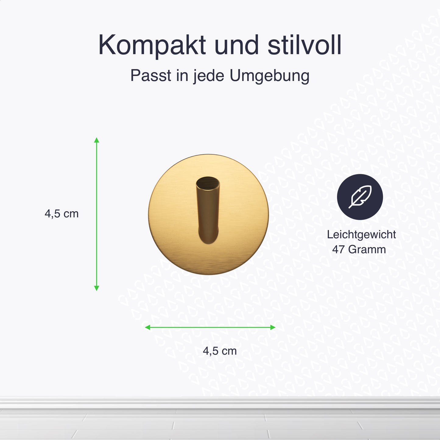 Set mit 2 Selbstklebende Handtuchhaltern - Edelstahl (RVS) - Gold