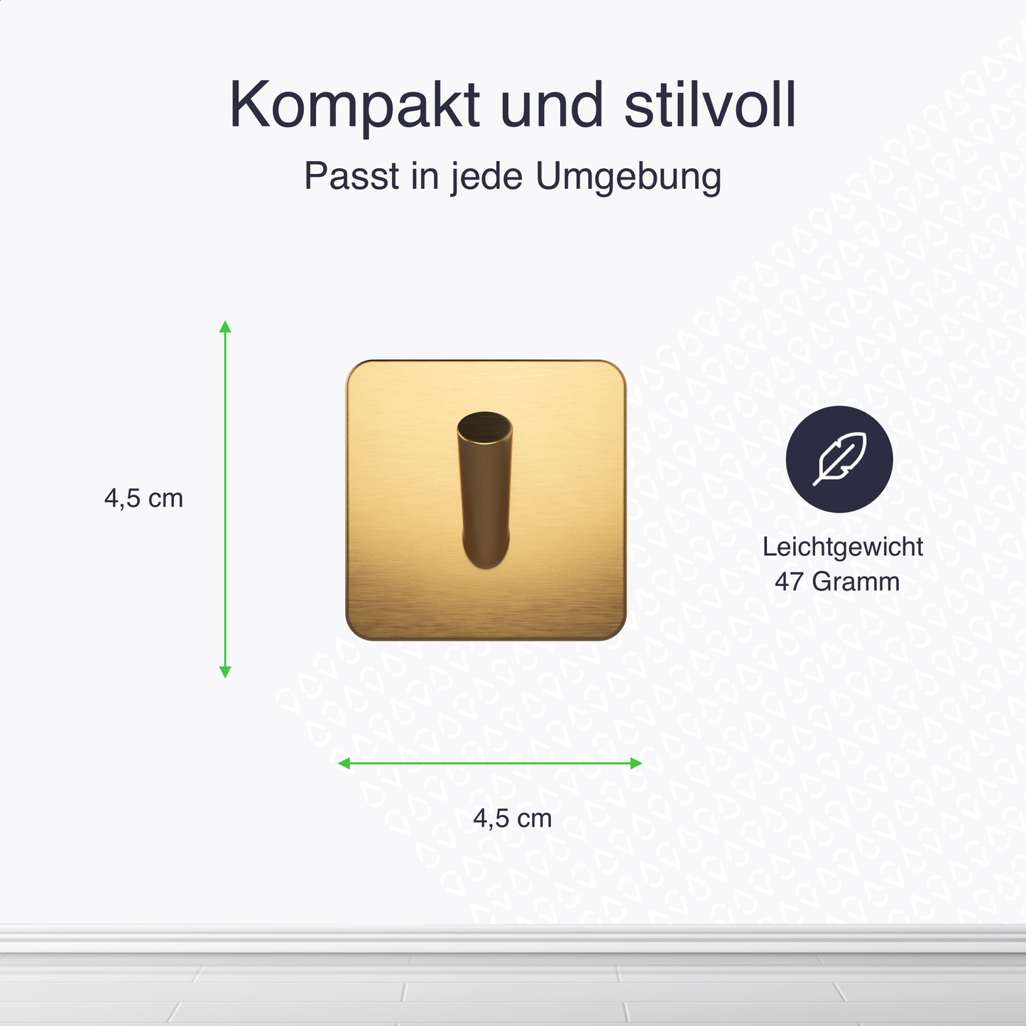 Set mit 2 Selbstklebende Handtuchhaltern - Edelstahl (RVS) - Gold