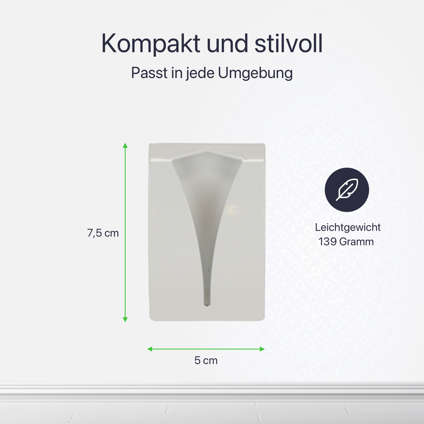 Set mit 2 selbstklebenden Handtuchhaken - Weiß - Edelstahl (RVS)
