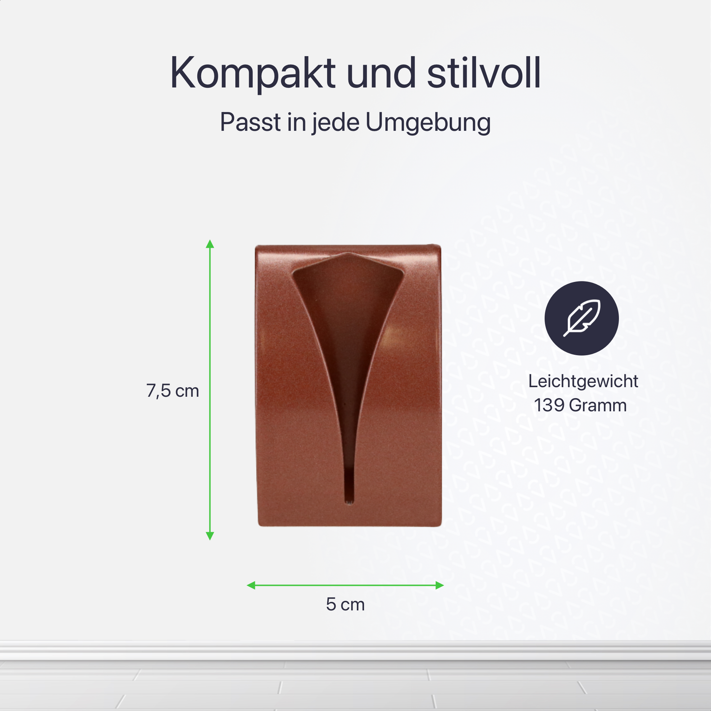 Set mit 2 selbstklebenden Handtuchhaken - Rose - Edelstahl (RVS)