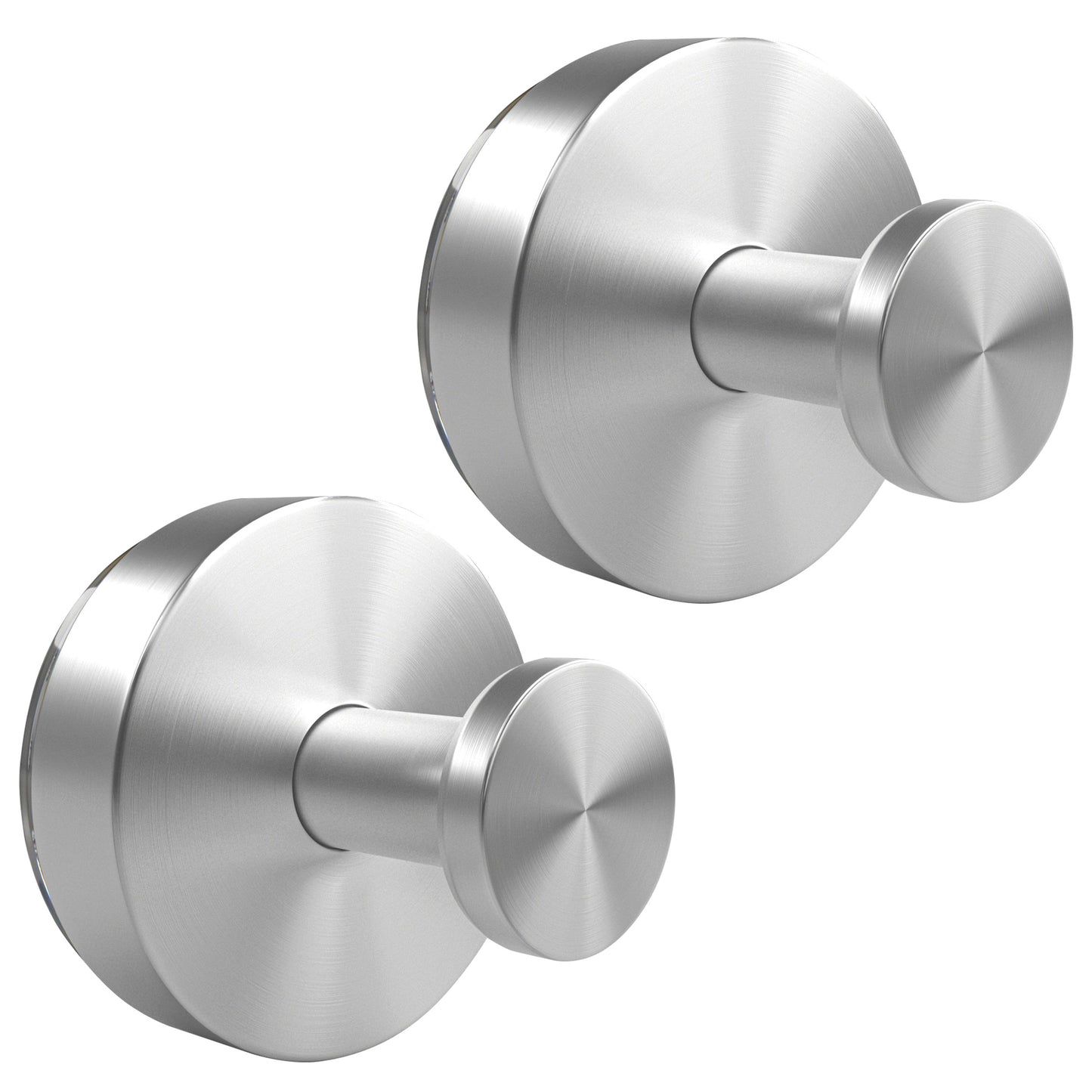 Set mit 2 EAVY Saughaken - Handtuchhaken - Silber - Edelstahl