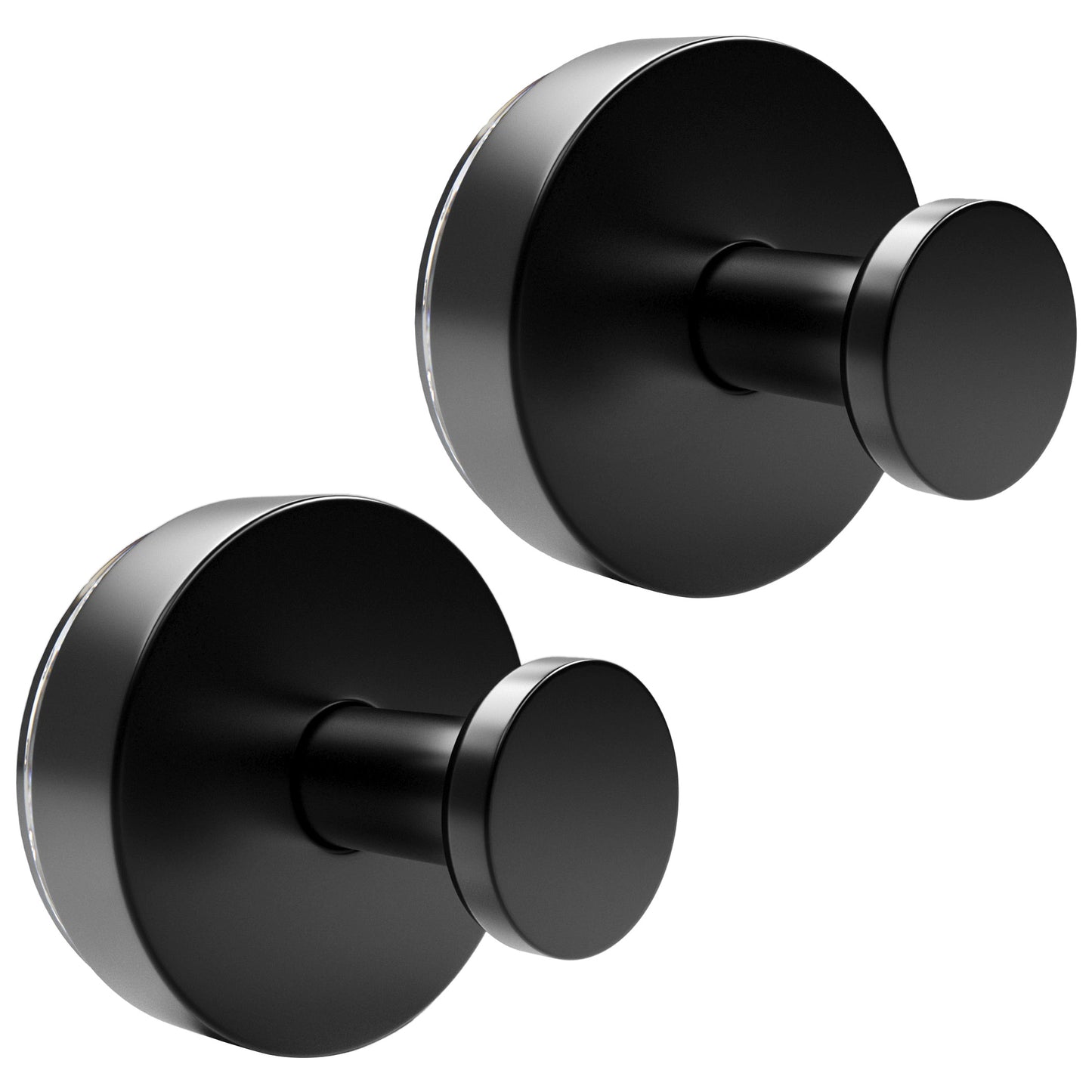 Set mit 2 EAVY Saughaken - Handtuchhaken - Schwarz - Edelstahl