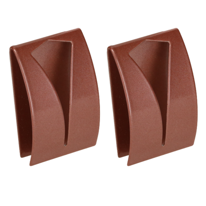 Set mit 2 selbstklebenden Handtuchhaken - Rose - Edelstahl (RVS)