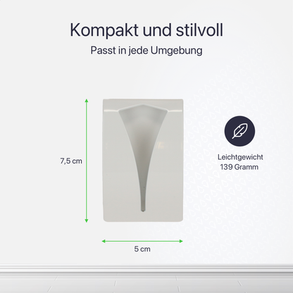 Set mit 2 selbstklebenden Handtuchhaken - Weiß - Edelstahl (RVS)